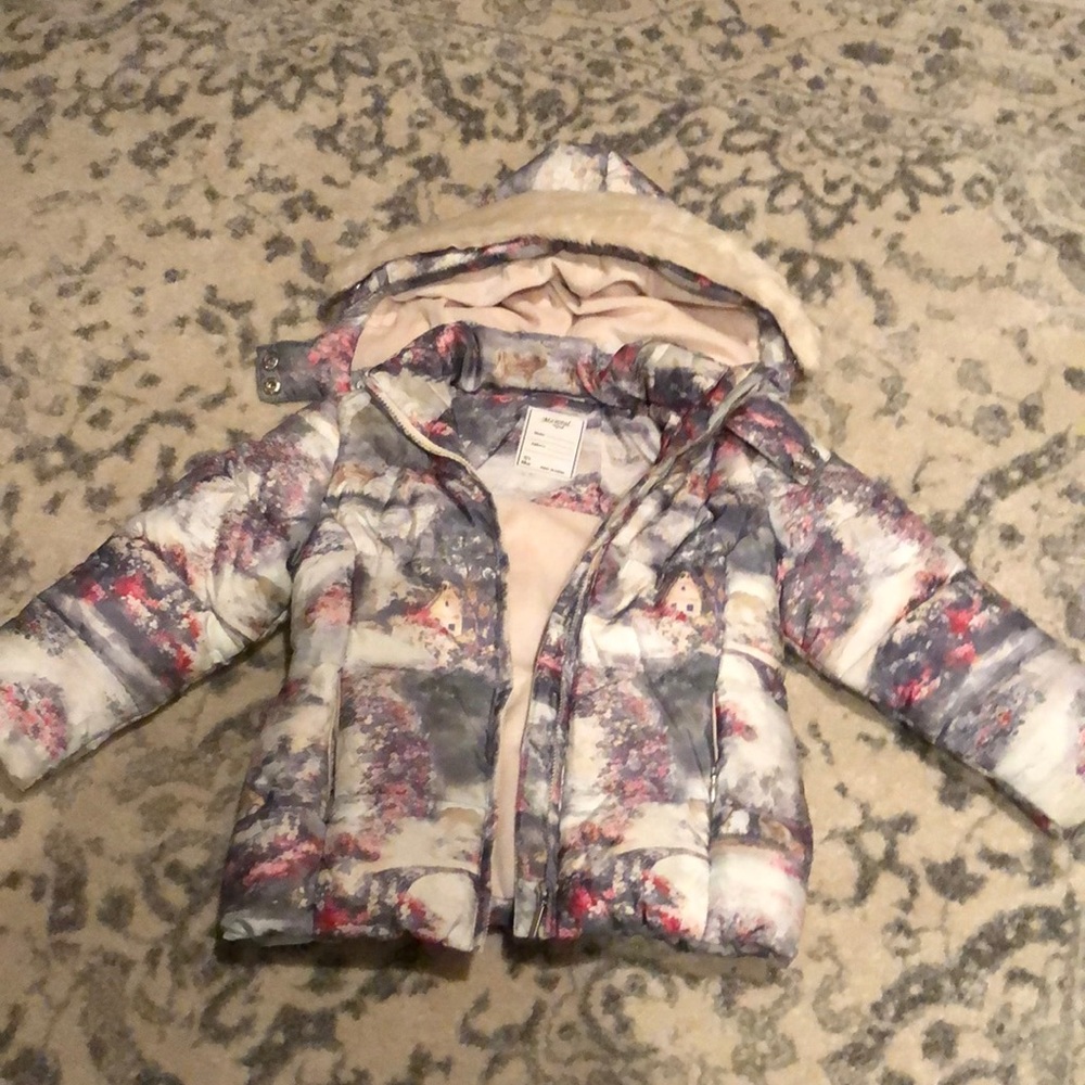 Fleece lined puffer with detachable hood